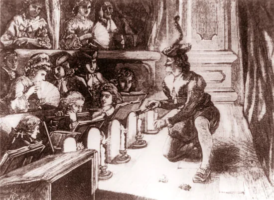A performance at the footlights