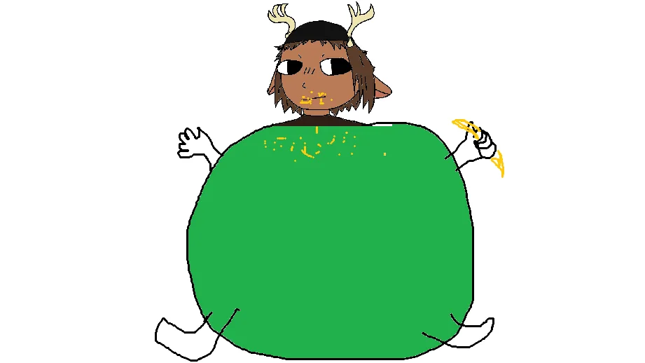 Hazel at the break table, drawn by Bruce