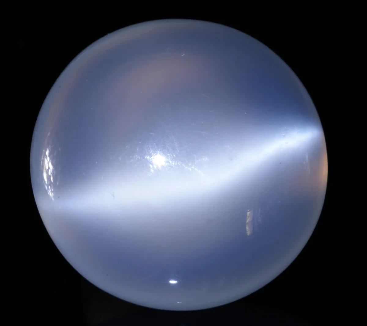 A moonstone cut cabochon