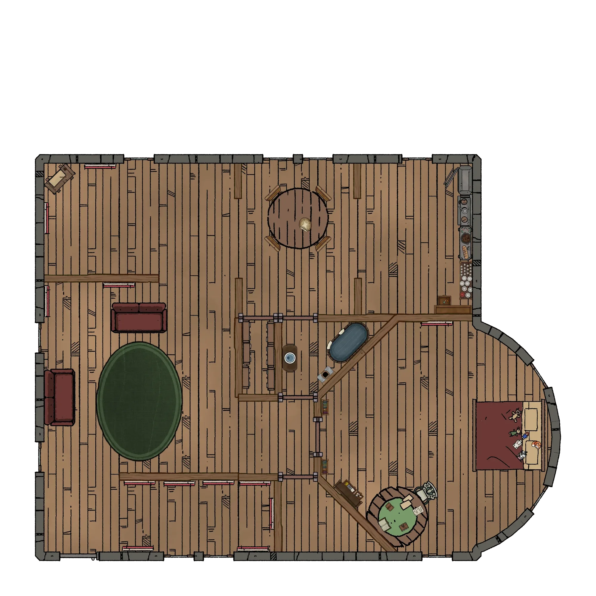 Map of Rhysaene’s apartment