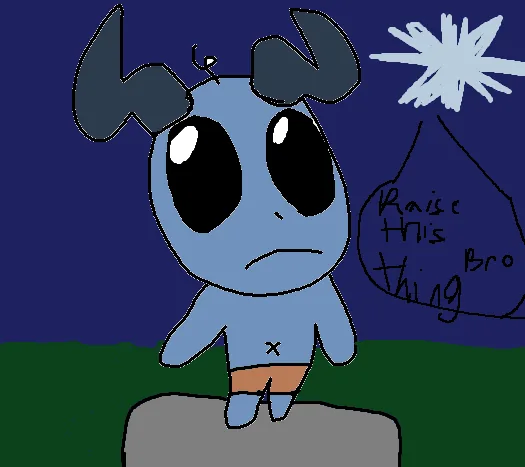 Baby Temerity on Father Emberthumb’s doorstep, drawn by Mariah
